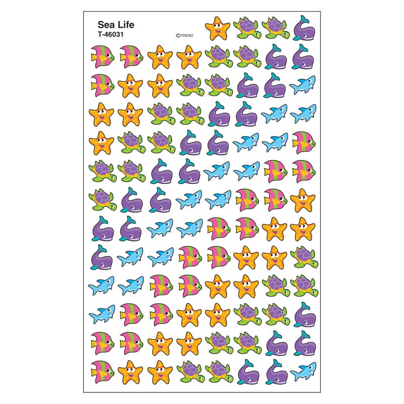 Trend Enterprises Trend Sea Life superShapes Stickers, Classroom Incentives, 800 Count - Image 1
