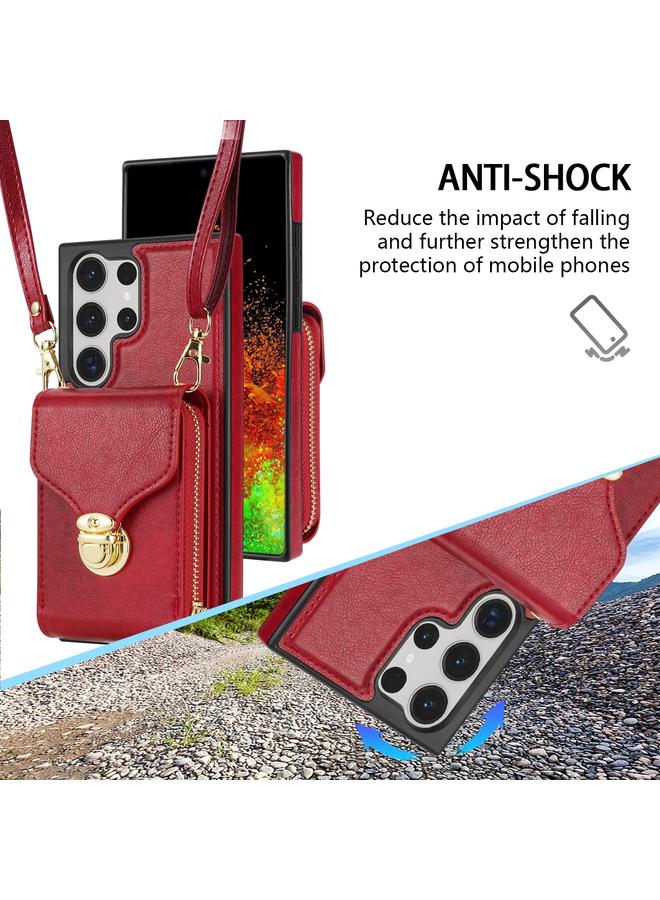 S-TOP Case For Samsung Galaxy S23 Ultra 5G Zipper Hardware Card Wallet Phone Case - Image 3