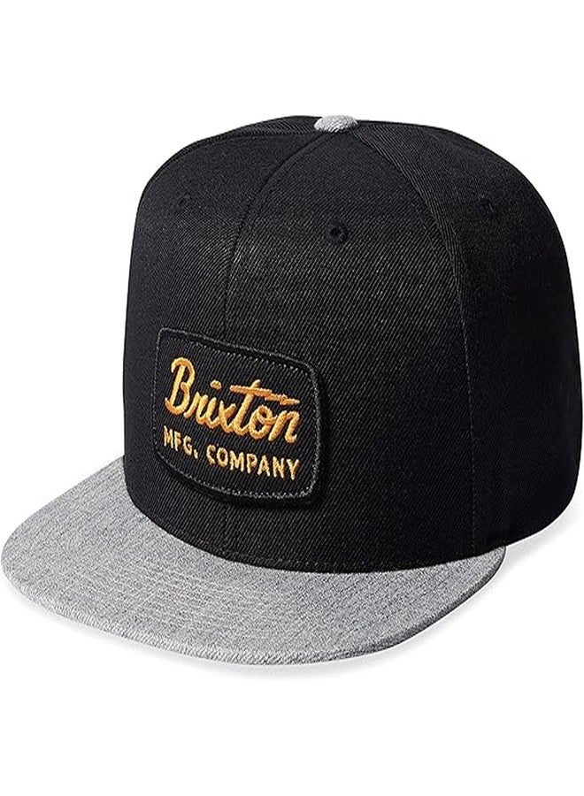 Brixton Men's JOLT Medium Profile Snapback HAT Hat, Black/Heather Grey, O/S - Image 1