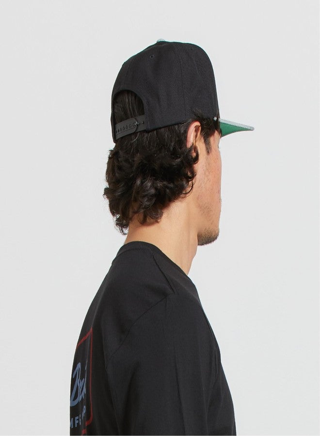 Brixton Men's JOLT Medium Profile Snapback HAT Hat, Black/Heather Grey, O/S - Image 3