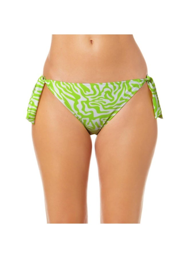 Womens Side Tie Printed Swim Bottom Separates - Image 2