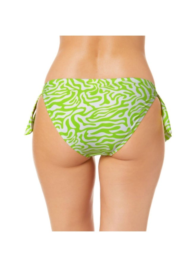 Womens Side Tie Printed Swim Bottom Separates - Image 4