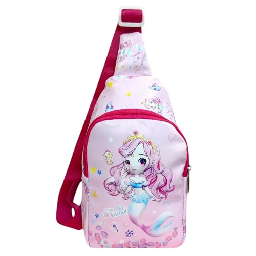 Tera13 TERA 13 3D Mermaid Theme Chest Bag For Kids (Pack Of 1) | Crossbody Sling Bag For Kids | Birthday Return Gift | Crossbody Bag For Outdoor, Travel, Picnic | Messenger Bag For Boys & Girls - Image 1