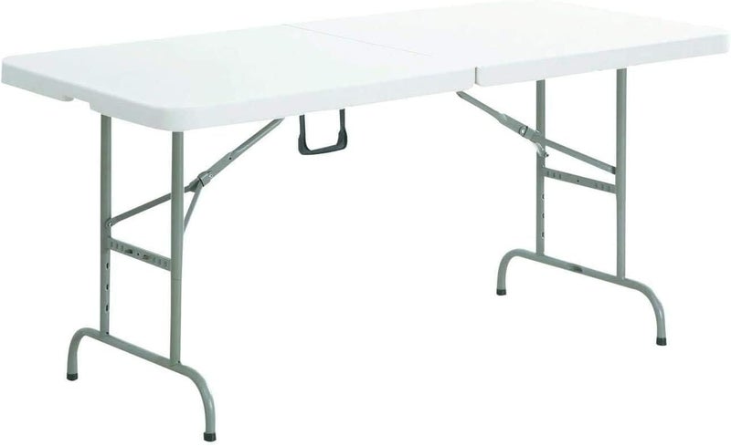 MRBIG 1.8m (6ft) Foldable Lightweight Table, Outdoor and Lndoor Portable Table,Dining Table-White - Image 2
