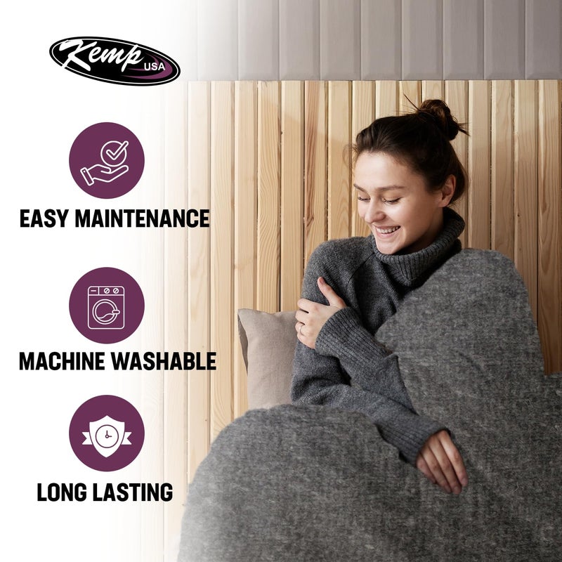 Kemp USA 50% Wool Multipurpose Blanket - Ideal for Camping Essentials, Disaster Relief, Military Use, Donations - Measures 60'' x 84'', 5 lbs - Durable Throw Blanket for Survival Kit, Fire Retardant - Image 5