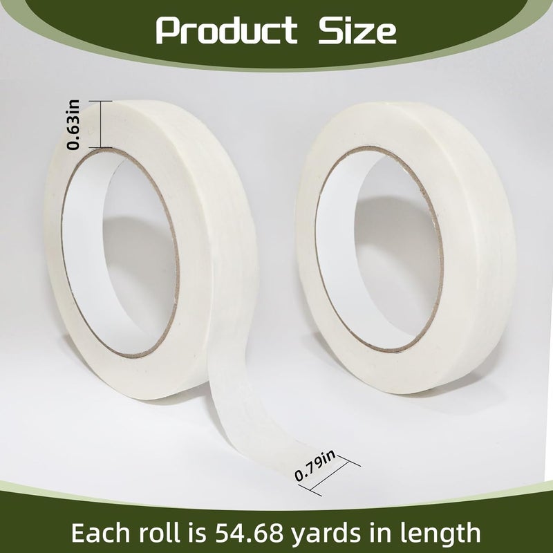 Nirvany 220 Yards Freezer Tape, Writable Surface, Low Temperature Resistance, Easy Tear and Residue-Free Removal, Ideal for Food Containers and Refrigerators, Includes 4 Rolls, Each 0.79 Inch by 55 Yards - Image 2