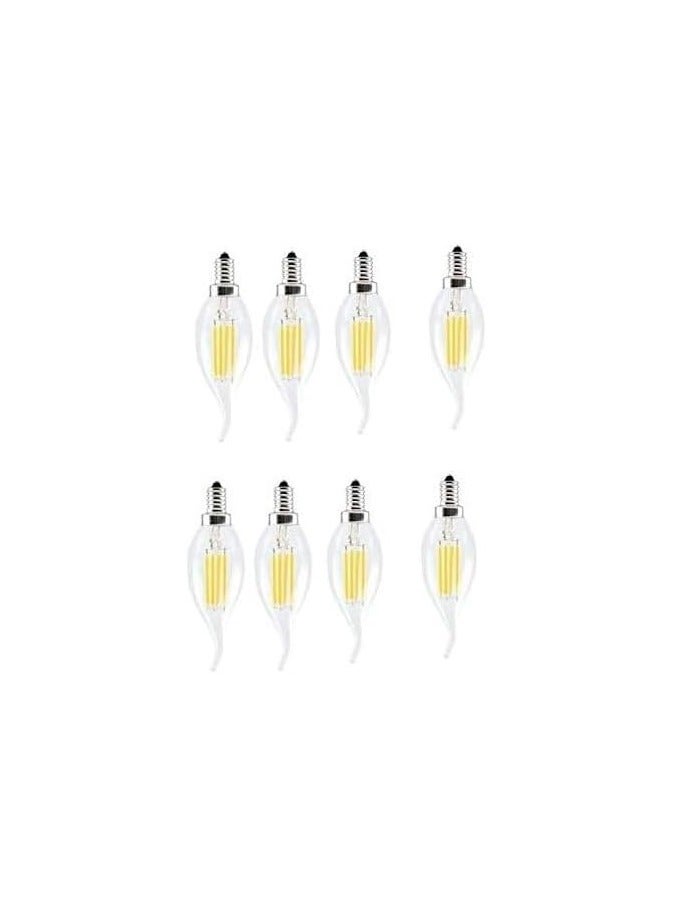 LED bulb, warm white, 8 pieces, 4 watts, 220 volts