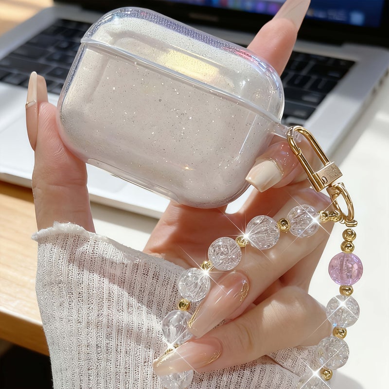 Sparkle Through Flash Drop Proof Protective Cover for AirPods 4 Case - Image 2