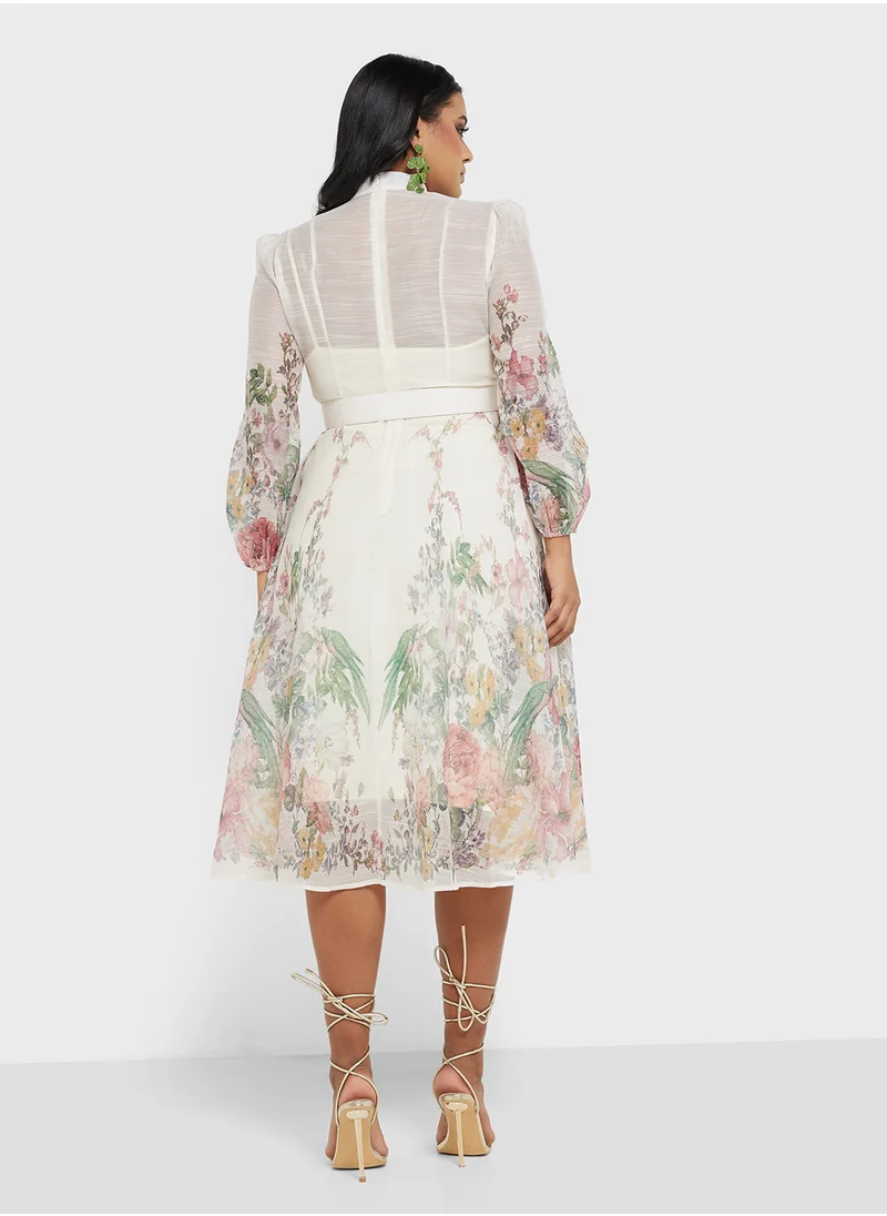 Khizana Plus size floral print dress