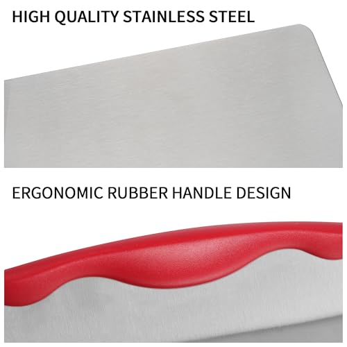 OSOPOLA Cake Safe Lifter - 7.8"x9.6" Stainless Steel Pizza Transfer Shovel Square Cake Tray Moving Plate Tool Cookie Spatula - Image 3
