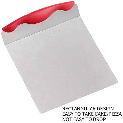 OSOPOLA Cake Safe Lifter - 7.8"x9.6" Stainless Steel Pizza Transfer Shovel Square Cake Tray Moving Plate Tool Cookie Spatula - Image 5