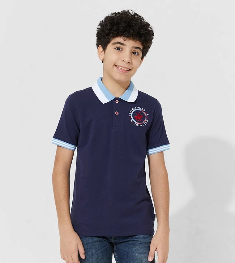 Logo Detailed Solar Eclipse Polo T-Shirt