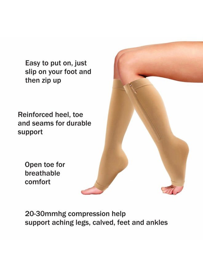 Bluestone Zipper Compression Sock 20-30mmhg for Men and Women Extra Large - Image 3