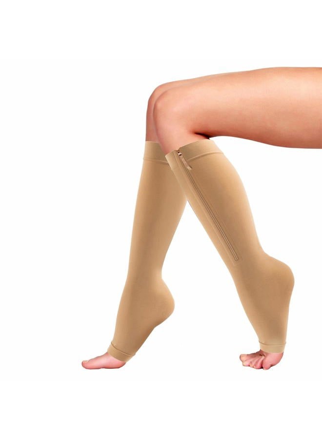 Bluestone Zipper Compression Sock 20-30mmhg for Men and Women Extra Large - Image 1