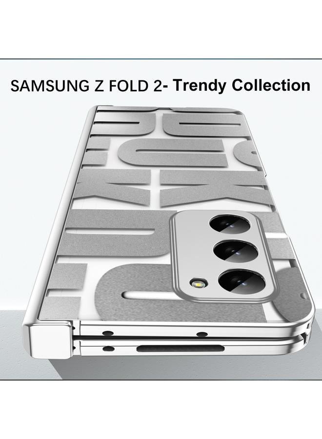 اس-توب جراب لهاتف Samsung Galaxy Z Fold2 5G، جراب هاتف قابل للطي مطلي بالكهرباء ومُدمج مع مفصلات - Image 3