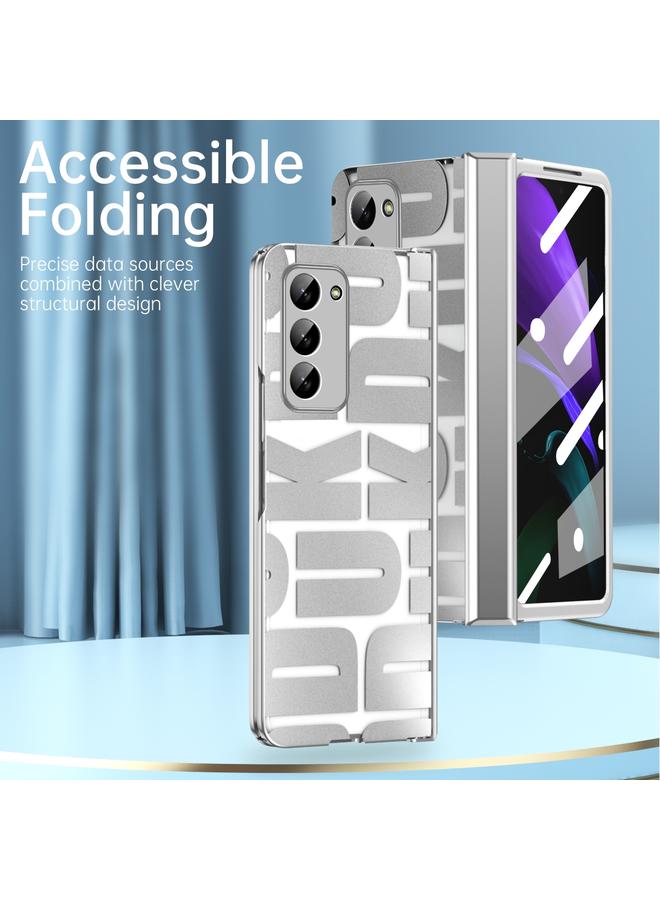 اس-توب جراب لهاتف Samsung Galaxy Z Fold2 5G، جراب هاتف قابل للطي مطلي بالكهرباء ومُدمج مع مفصلات - Image 4