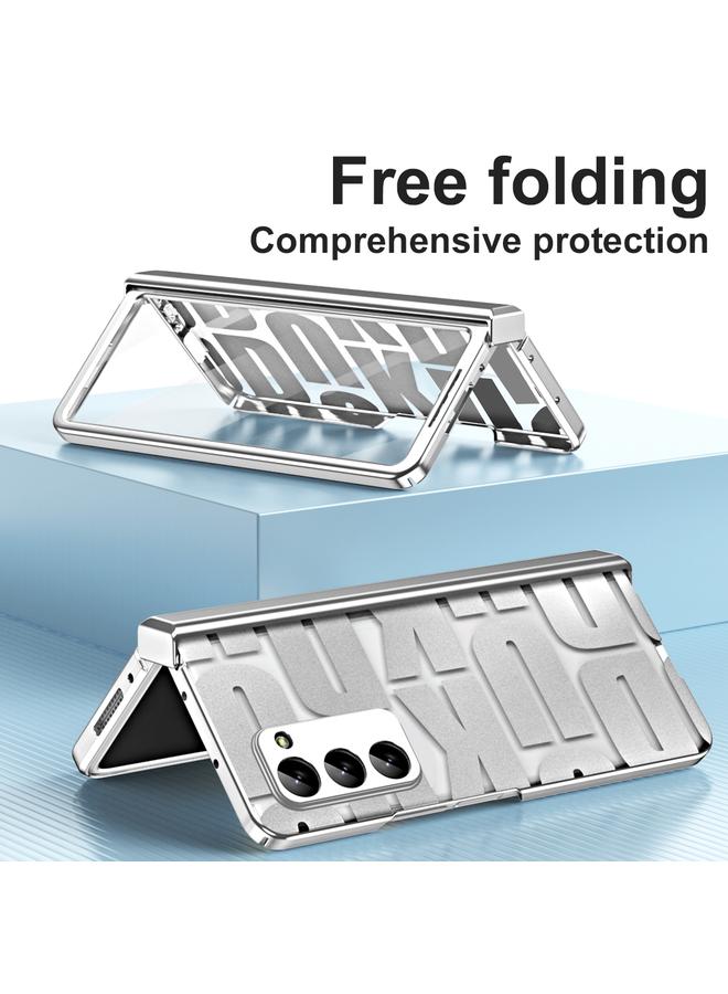 اس-توب جراب لهاتف Samsung Galaxy Z Fold2 5G، جراب هاتف قابل للطي مطلي بالكهرباء ومُدمج مع مفصلات - Image 5