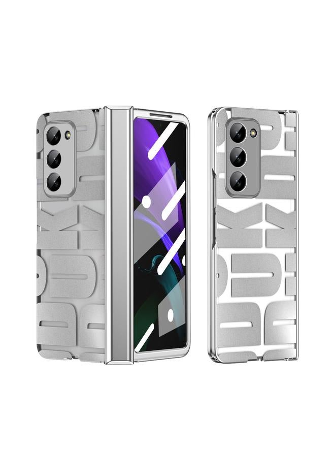 اس-توب جراب لهاتف Samsung Galaxy Z Fold2 5G، جراب هاتف قابل للطي مطلي بالكهرباء ومُدمج مع مفصلات - Image 1