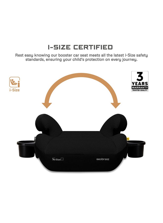 neobreez I-Fira I-Size Backless Booster Car Seat,  Double Padded Foam,  Compact, Lightweight & Portable Kids Car Seat, Arm Rest Seat, 2 Cup Holder, Ecer129 (6-12Yrs, 125-150Cm, 22-36Kg, 2Yrs Warranty)  - Image 3