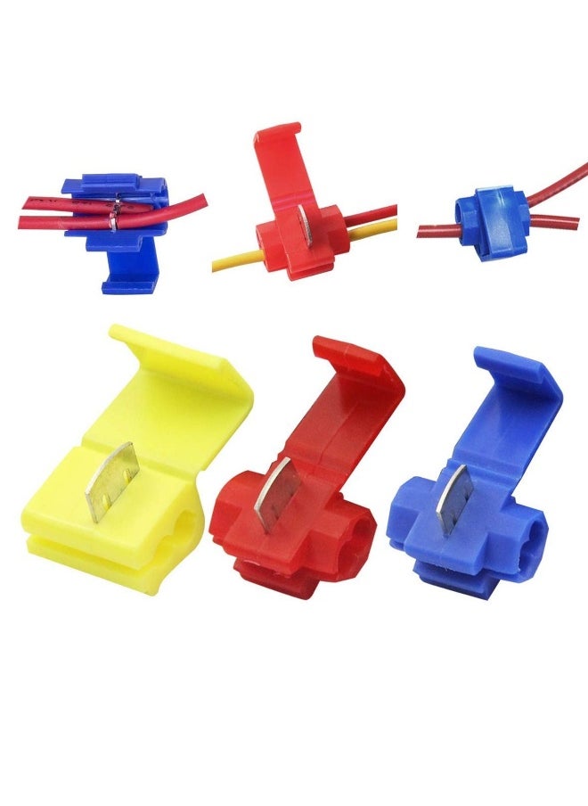Generic Splice Wire Connectors of Solderless Quick and Household Tools Durable, 100 PCS Red 22 Through 18 Gauge,100 PCS Blue 16 Through 14 Gauge,100 PCS Yellow 12 Through 10 Gauge (300 PCS)  - Image 1