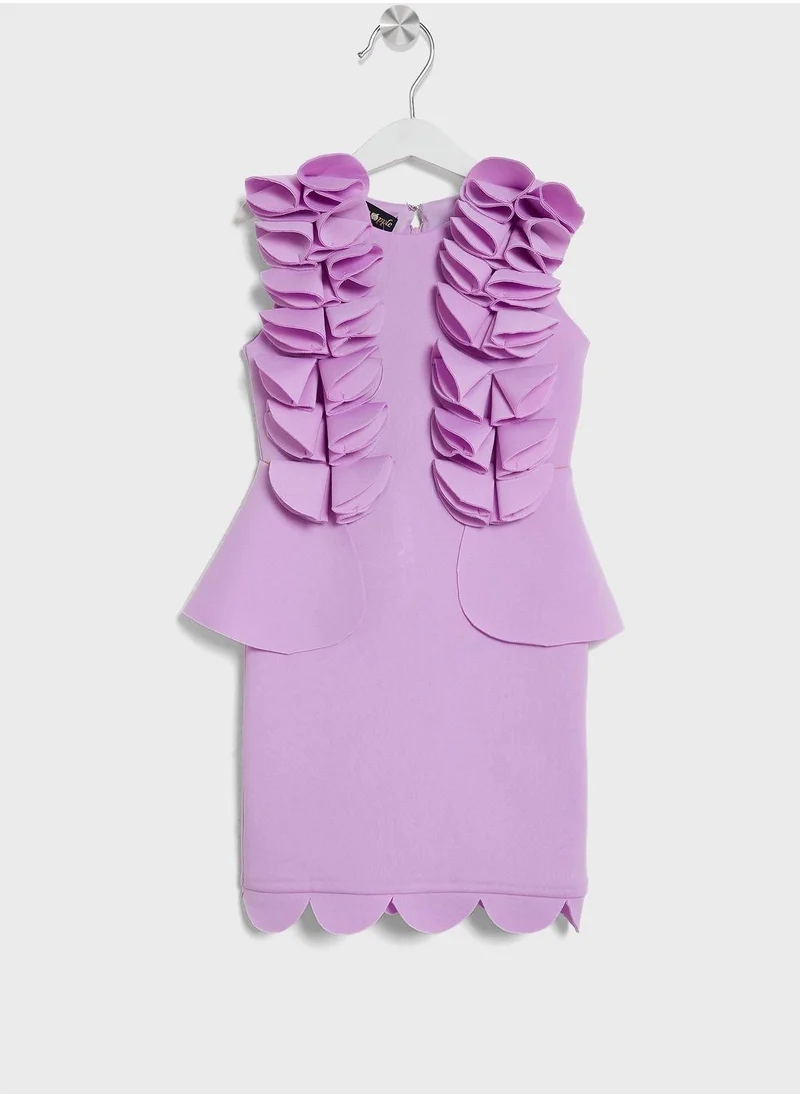 ليتل جولدن ابل Kids Little Frill Design Dress