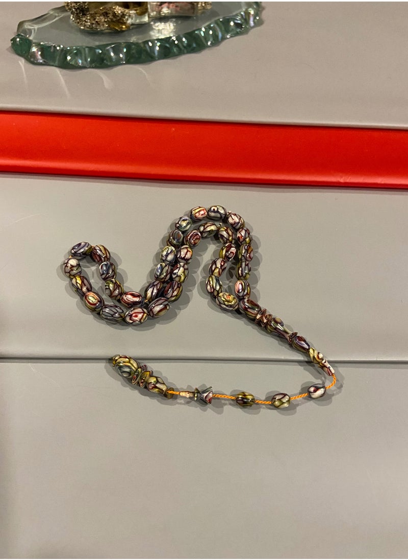بيرسونال تاتش - سبحة رجالية نادرة جداً من القلاليث الفرنسي عدد الخرز 33 مقاس الخرز 11.5mm x 8.5mm - Image 1
