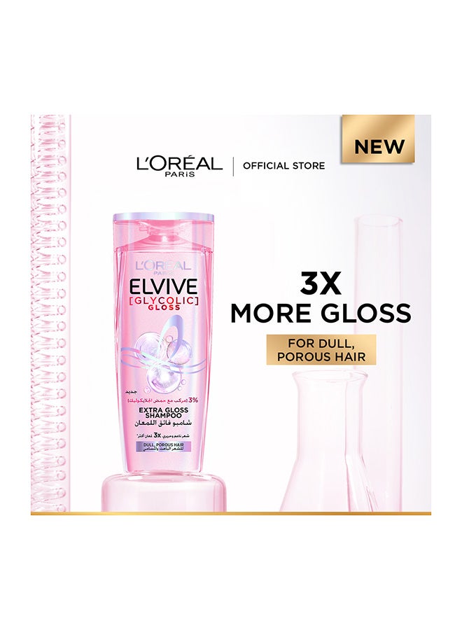 L'OREAL PARIS Elvive Glycolic Gloss Extra Gloss Shampoo with 3% Glycolic Acid for Dull and Porous Hair 400ML - Image 2
