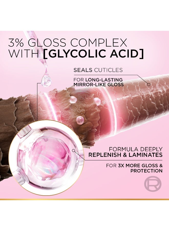 L'OREAL PARIS Elvive Glycolic Gloss Extra Gloss Shampoo with 3% Glycolic Acid for Dull and Porous Hair 400ML - Image 3