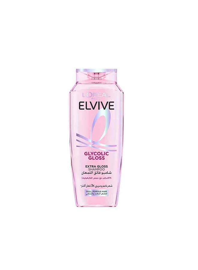 L'OREAL PARIS Elvive Glycolic Gloss Extra Gloss Shampoo with 3% Glycolic Acid for Dull and Porous Hair 400ML - Image 1