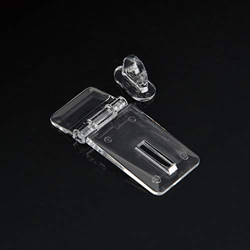 DEEKOUDT 10Pcs Crystal Clear Acrylic Hinged Latch, Snap Door/Box Hinge Kit for Cabinet Drawer Accessories - Image 2