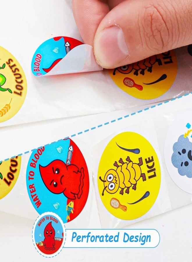 Fancy Land 500Pcs Passover 10 Plagues Stickers for Kids Passover Decorations Gifts for Seder Cute - Image 3