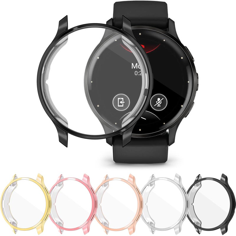 RICHONE [5Pack] RICHONE Screen Protector Compatible with Garmin Venu 3 Cases for Venu 3 45mm Smartwatch Cases Resist Scratched Full Cover Flexible TPU Screen Protectors for Women Men - Image 1