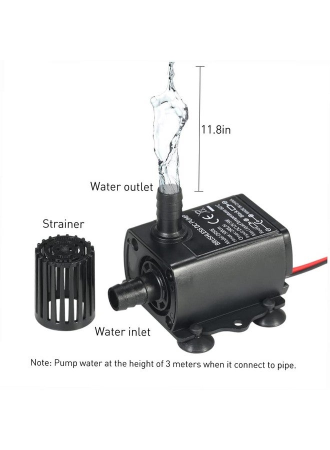 Decdeal Submersible Water Pump Aquarium Fountain With Flow Adjustment Function And Usb Interface, Dc 5V 4.8W 300L/H Lift 300Cm - Image 5