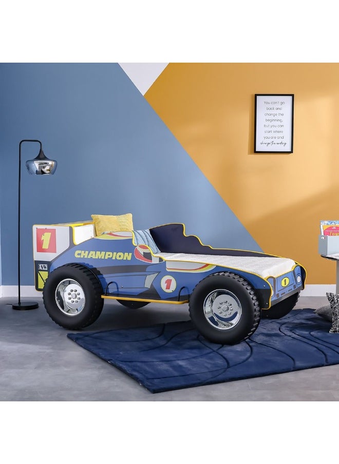 DANUBE HOME Ranger Sports 90x190 Car Bed Kids Car – Shaped Bed for Boys & Girls – Comfortable and Stylish Children's Bed for Bedroom, Playroom, Ideal for Nursery Décor -Black  - Image 1