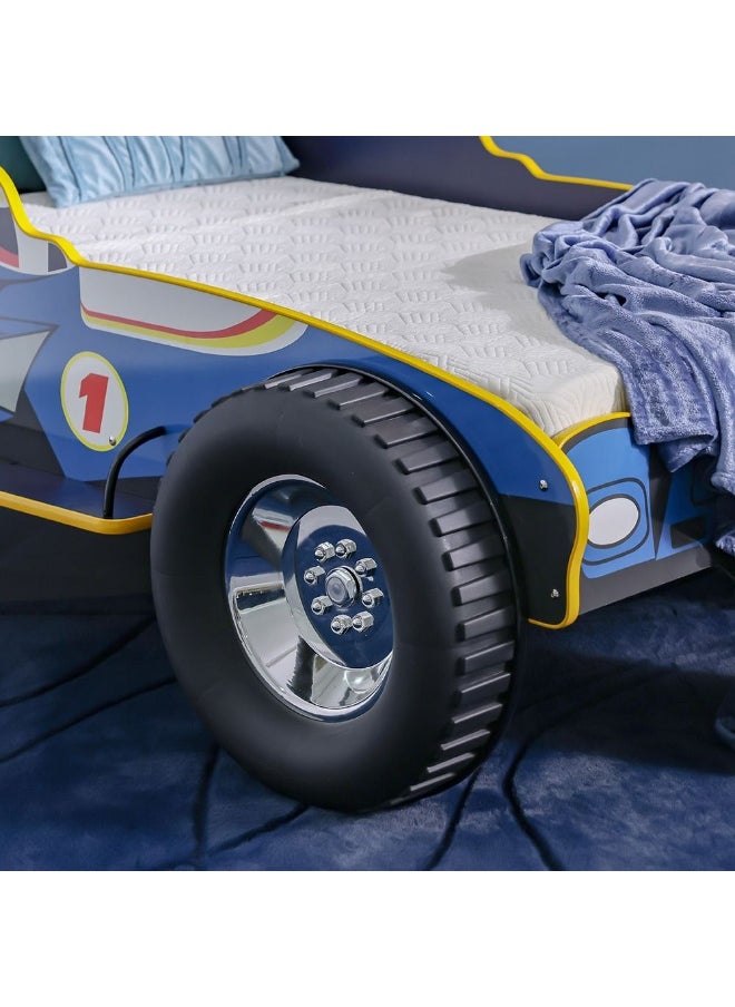 DANUBE HOME Ranger Sports 90x190 Car Bed Kids Car – Shaped Bed for Boys & Girls – Comfortable and Stylish Children's Bed for Bedroom, Playroom, Ideal for Nursery Décor -Black  - Image 2