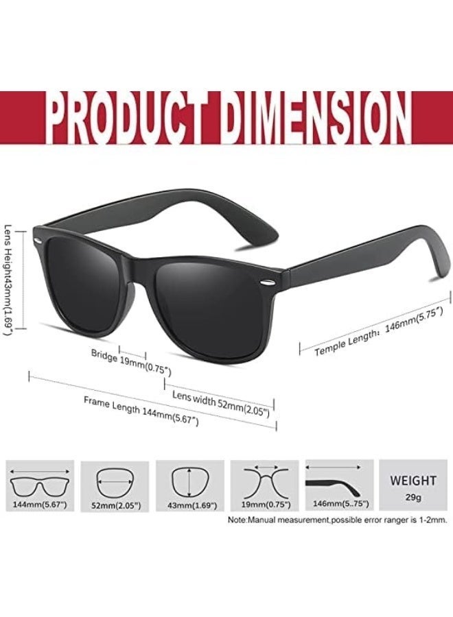 ChicAbode Polarized Sunglasses Men Women, Classic Square Sun Glasses 100% UV Protection, Safety Glasses for Men and Women, UV Eye Protection for Shooting, Fishing, Biking, and Extreme Sports, Matte Black - Image 2