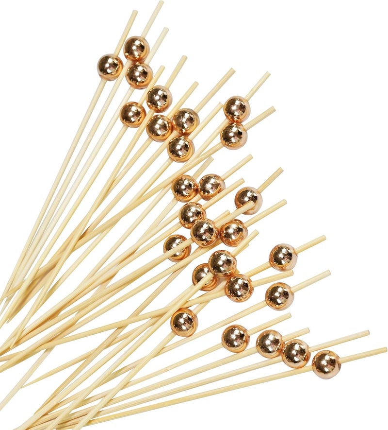 AIPNUN Cocktail Picks, 100PCS Toothpicks for Appetizers and Charcuterie Cups, Appetizing Skewers for Fruits Burgers Party Decoration - 4.7 inch - Image 2