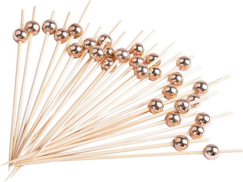 AIPNUN Cocktail Picks, 100PCS Toothpicks for Appetizers and Charcuterie Cups, Appetizing Skewers for Fruits Burgers Party Decoration - 4.7 inch - Image 1