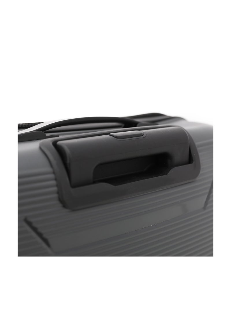 Durable PP Hard Shell Luggage Trolley Bag 3 Pieces Set,Grey (S-20,M-24,L-28 Inch)