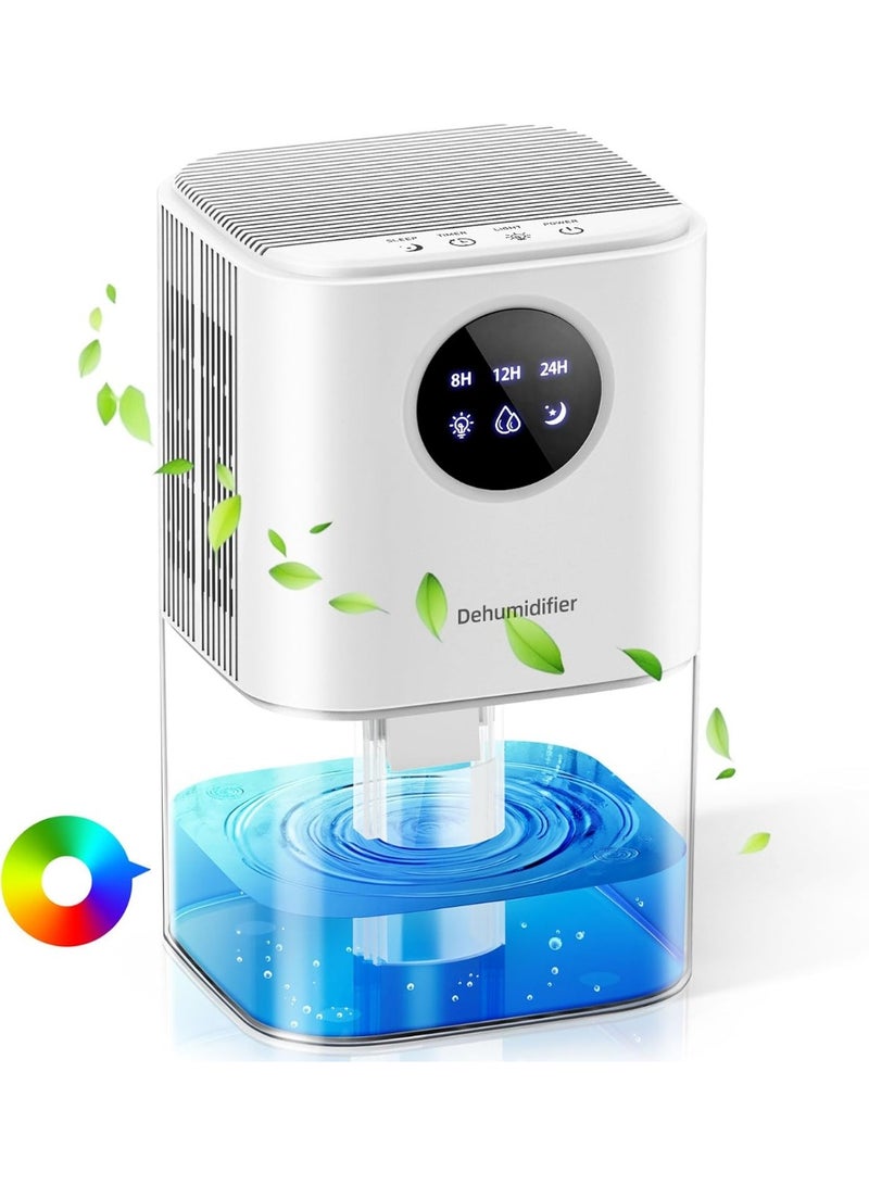 عربست أجهزة تجفيف الرطوبة لغرفة النوم، أجهزة تجفيف الرطوبة الصغيرة للحمام مع إغلاق التلقائي، 7 ضوء، مؤقتات، وضع النوم، أجهزة تجفيف الرطوبة المنزلية المحمولة 58 أوقية للمنزل مكان صغير، حمام، خزانة، RV، أبيض - Image 1
