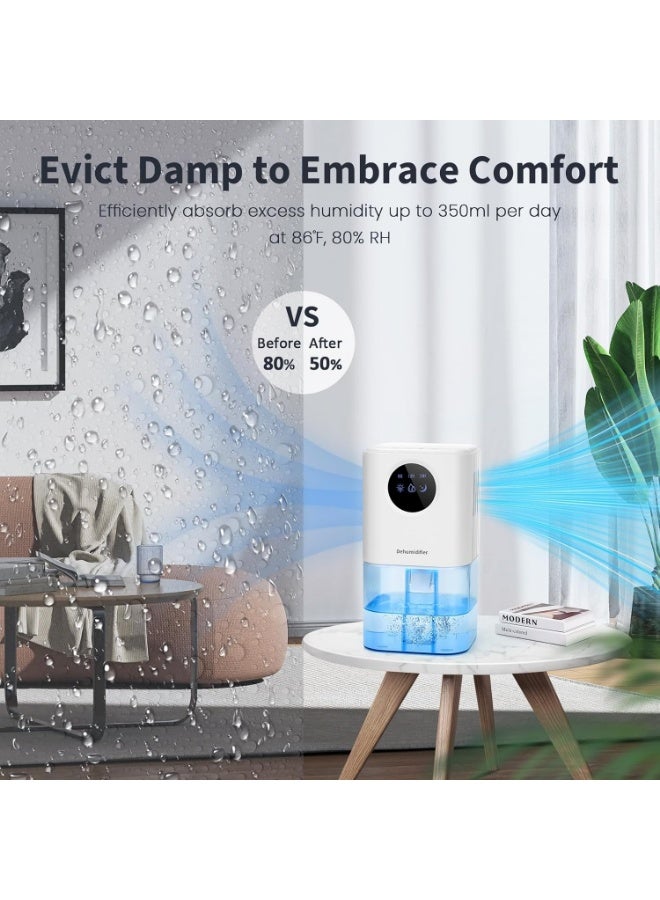 عربست أجهزة تجفيف الرطوبة لغرفة النوم، أجهزة تجفيف الرطوبة الصغيرة للحمام مع إغلاق التلقائي، 7 ضوء، مؤقتات، وضع النوم، أجهزة تجفيف الرطوبة المنزلية المحمولة 58 أوقية للمنزل مكان صغير، حمام، خزانة، RV، أبيض - Image 2