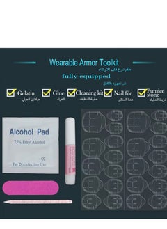 JOSQUEWNN Press on nails, 24PCS,Long Pipe Wearable Nail Tips with French Heart Pearl Fake Nails, Removable Nail Stickers, 24-Piece Fashion Set,Fake Acrylic Nails With Glue Kit.  - Image 4