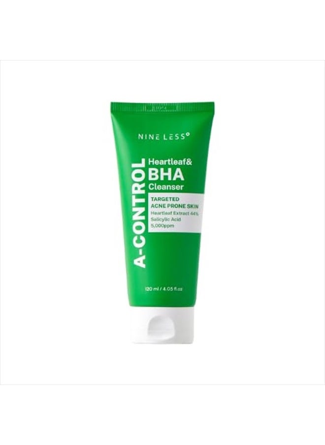 NINELESS - A-Control Heartleaf & BHA Cleanser 120ml - Image 1