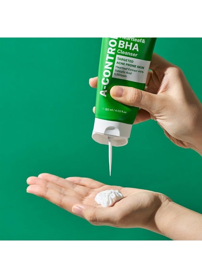 NINELESS - A-Control Heartleaf & BHA Cleanser 120ml - Image 1