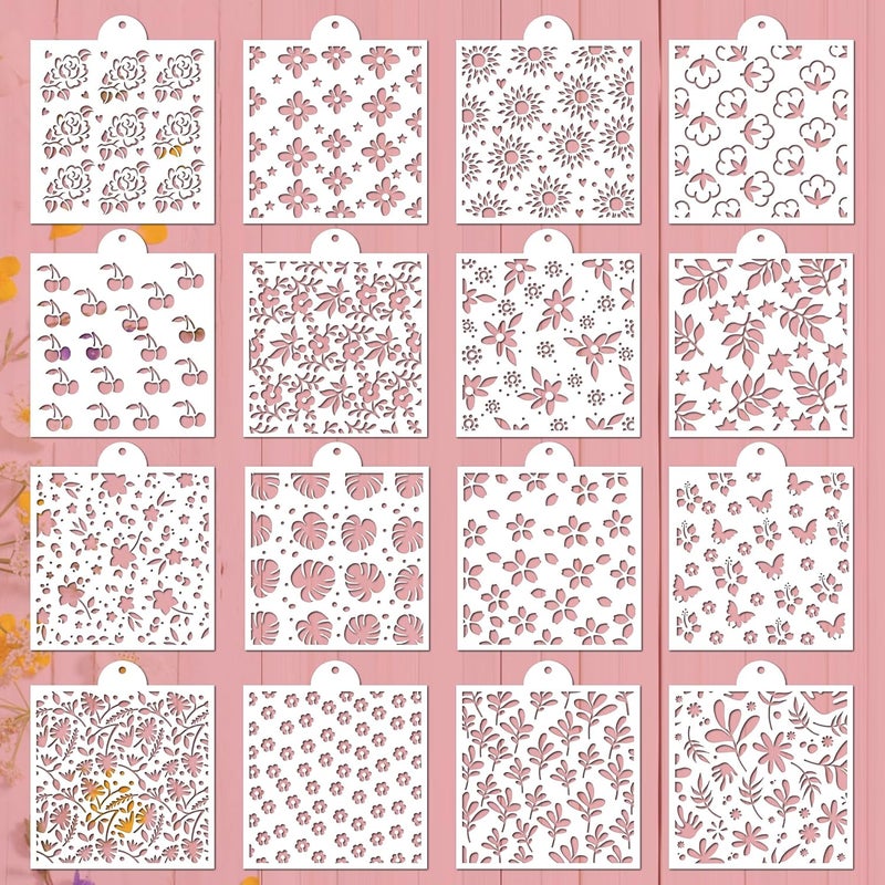 Keluna Cookie Stencils for Royal Icing - Rose Floral Stencils for Cookies Decor Dessert Buttercream Cake Baking Template - Image 1