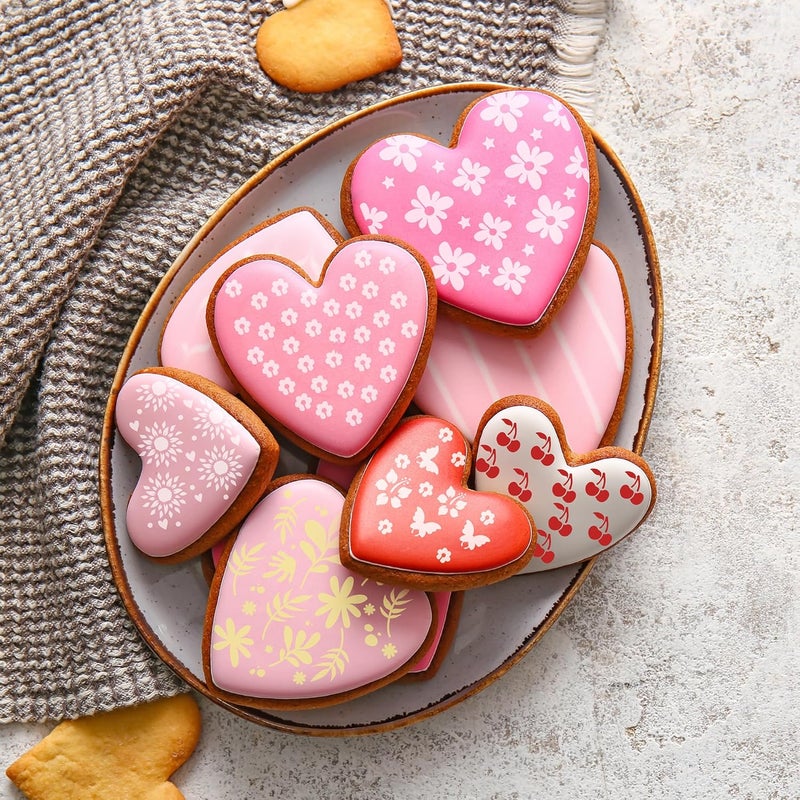 Keluna Cookie Stencils for Royal Icing - Rose Floral Stencils for Cookies Decor Dessert Buttercream Cake Baking Template - Image 2