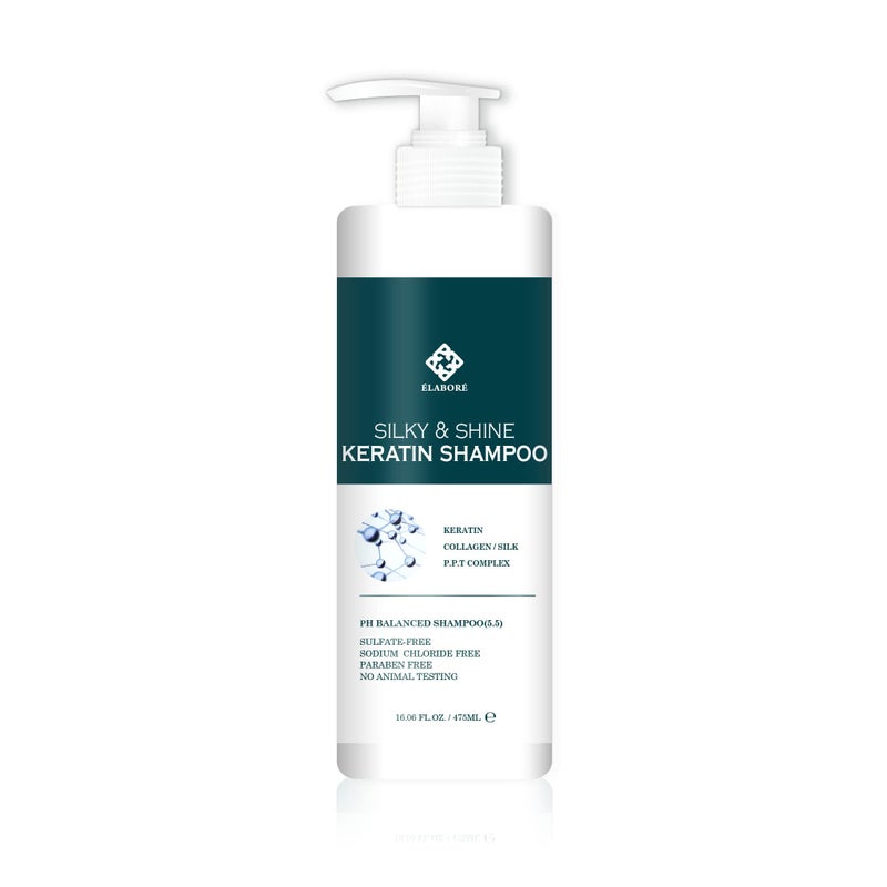 Elabore Silky & Shine KERATIN Shampoo & Pack SET 16.06fl.oz/ 475ml - Image 1