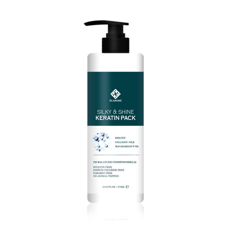 Elabore Silky & Shine KERATIN Shampoo & Pack SET 16.06fl.oz/ 475ml - Image 2