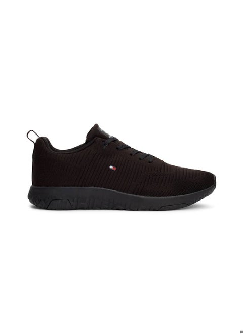 Men's Signature Knitted Sneakers - Polyester, Black