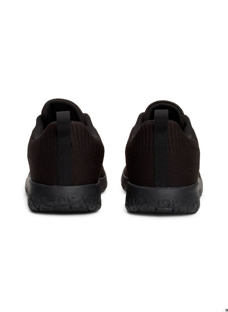 TOMMY HILFIGER - Men's Signature Knitted Sneakers - Polyester, Black - Image 1